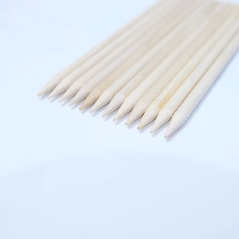 300/400pcs Orange Wooden Sticks Nail Cuticle Pusher Remover Cleaner Rhinestones Decoration Picker Nail Art Manicure Tools