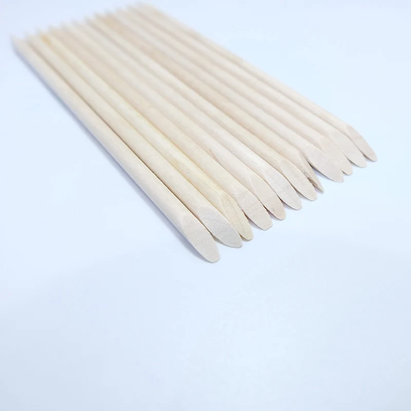 300/400pcs Orange Wooden Sticks Nail Cuticle Pusher Remover Cleaner Rhinestones Decoration Picker Nail Art Manicure Tools