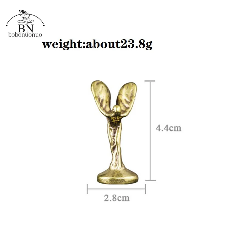 Handmade Copper Trophy Figurines Ornaments Vintage Bronze Little Golden Man Statue Office Computer Desktop Decoration Home Decor