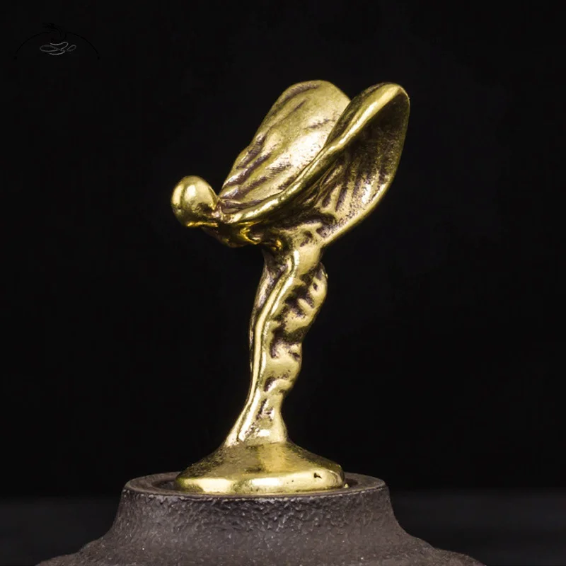 Handmade Copper Trophy Figurines Ornaments Vintage Bronze Little Golden Man Statue Office Computer Desktop Decoration Home Decor