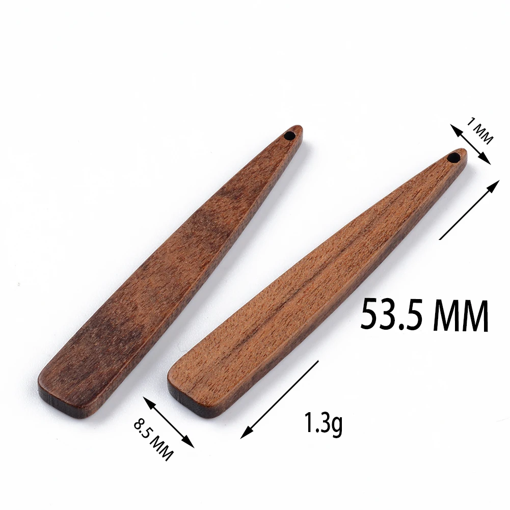 10PCS Mix Natural Wood Geometric Charms For Earring Bracelet Connectors Findings DIY Pendants Flatback Vintage Jewelry Making