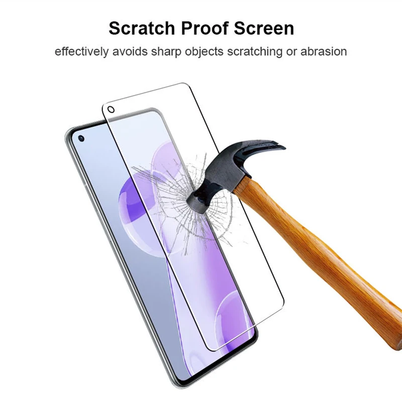 Full Cover Tempered Glass on Screen Protector For Oneplus 11 9 10 8 Pro Curved Glass Oneplus 10T Nord 2 7 8T 9 9R 9rt 7t ACE Pro