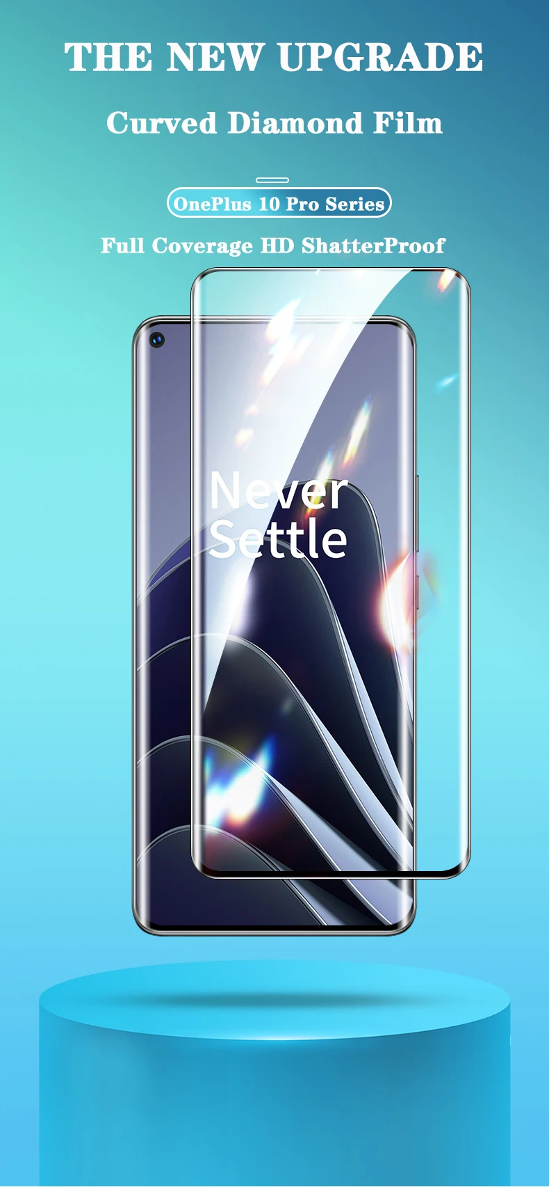 Full Cover Tempered Glass on Screen Protector For Oneplus 11 9 10 8 Pro Curved Glass Oneplus 10T Nord 2 7 8T 9 9R 9rt 7t ACE Pro