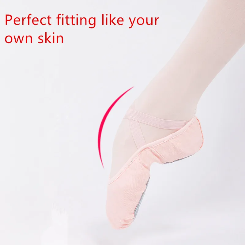 Stretch Canvas Ballet Dance Shoes Slippers Split Soft Sole Ballerina Cotton Elastic Fabric Belly Training Jazz Gym Yoga Exercise