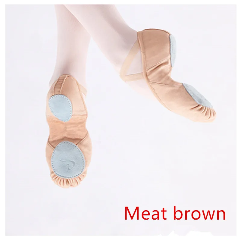 Stretch Canvas Ballet Dance Shoes Slippers Split Soft Sole Ballerina Cotton Elastic Fabric Belly Training Jazz Gym Yoga Exercise