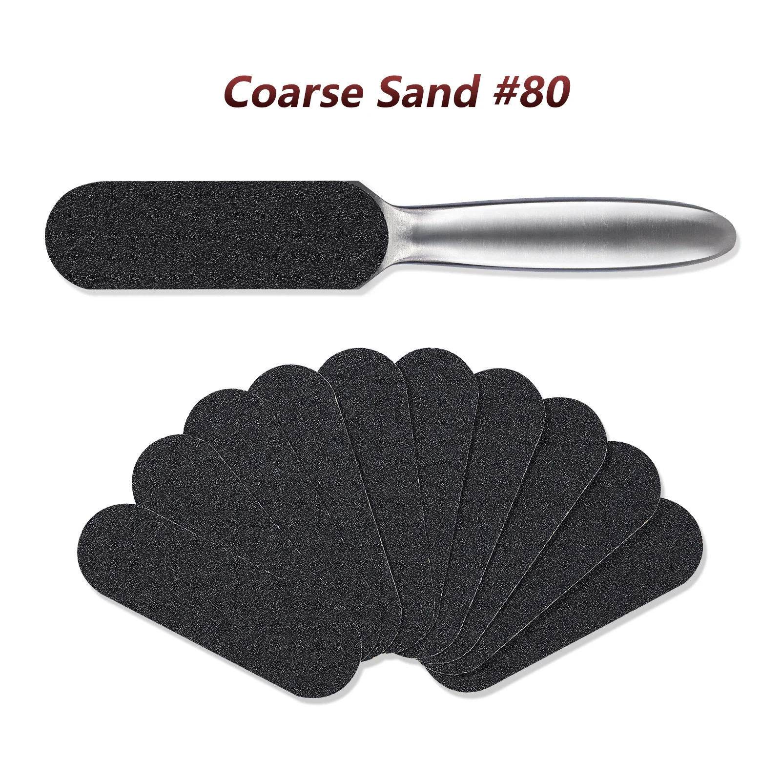 20PCS Pedicure File Refill Pads Callus Remover Foot Files Pedi File Replacement for Reusable Stainless Steel Foot Rasp Handle