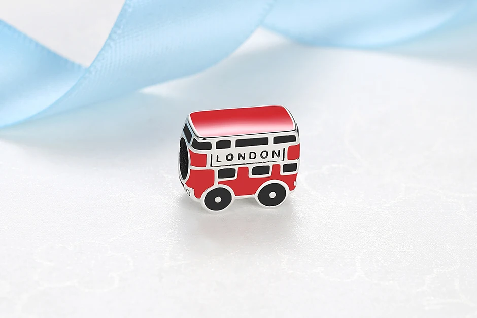 Original 925 Sterling Silver Charms Love Travel London Bus Paris Pendant Beads Fit Bracelets Necklaces For Women DIY Jewelry