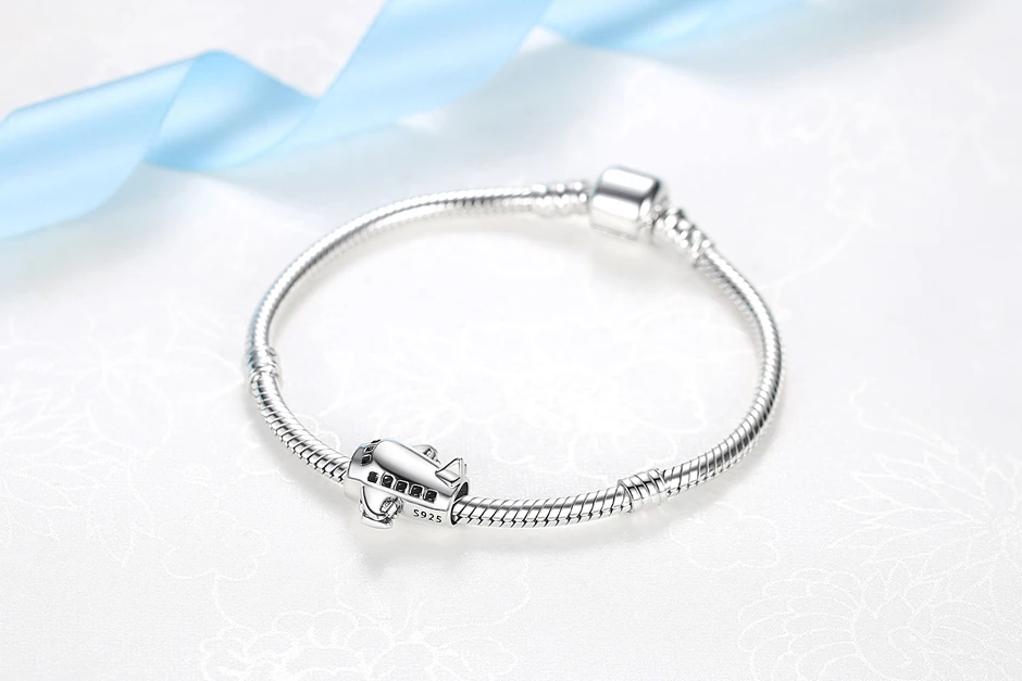 Original 925 Sterling Silver Charms Love Travel London Bus Paris Pendant Beads Fit Bracelets Necklaces For Women DIY Jewelry