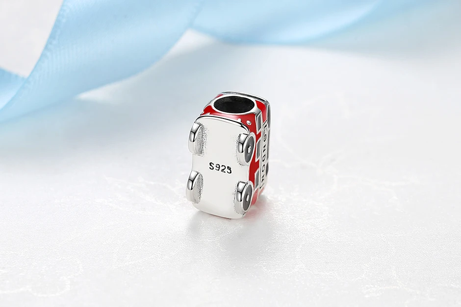 Original 925 Sterling Silver Charms Love Travel London Bus Paris Pendant Beads Fit Bracelets Necklaces For Women DIY Jewelry