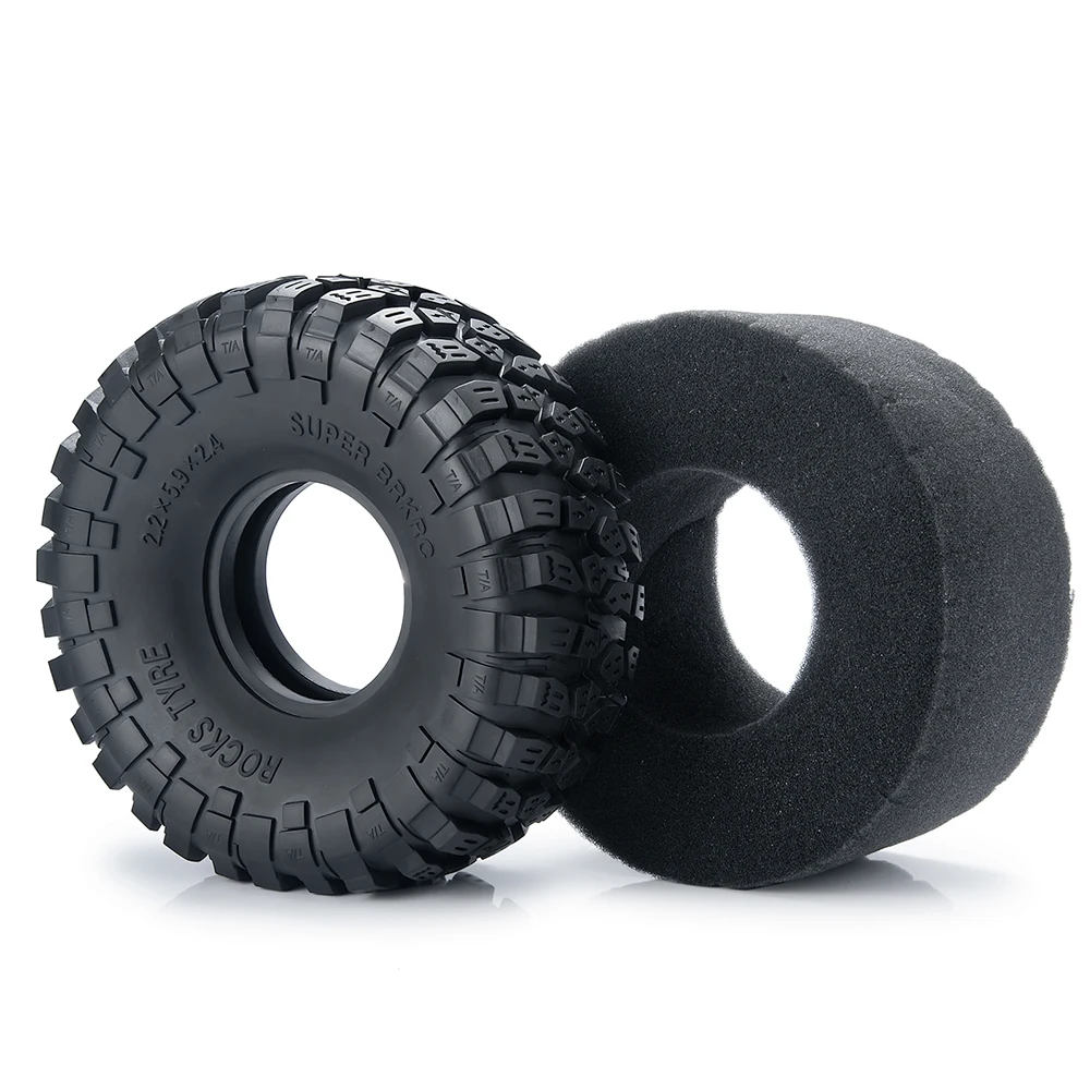 MIBIDAO 2.2" Wheel Tire 150mm Rubber Tyres For 1/10 TRX4 TRX6 Axial SCX10 90046 AXI03007 D90 Wraith RC Crawler Car