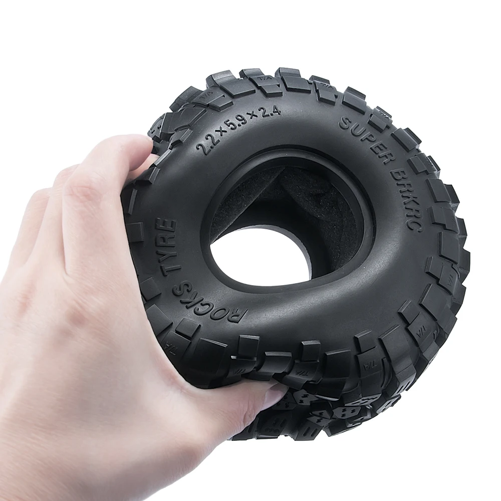 MIBIDAO 2.2" Wheel Tire 150mm Rubber Tyres For 1/10 TRX4 TRX6 Axial SCX10 90046 AXI03007 D90 Wraith RC Crawler Car