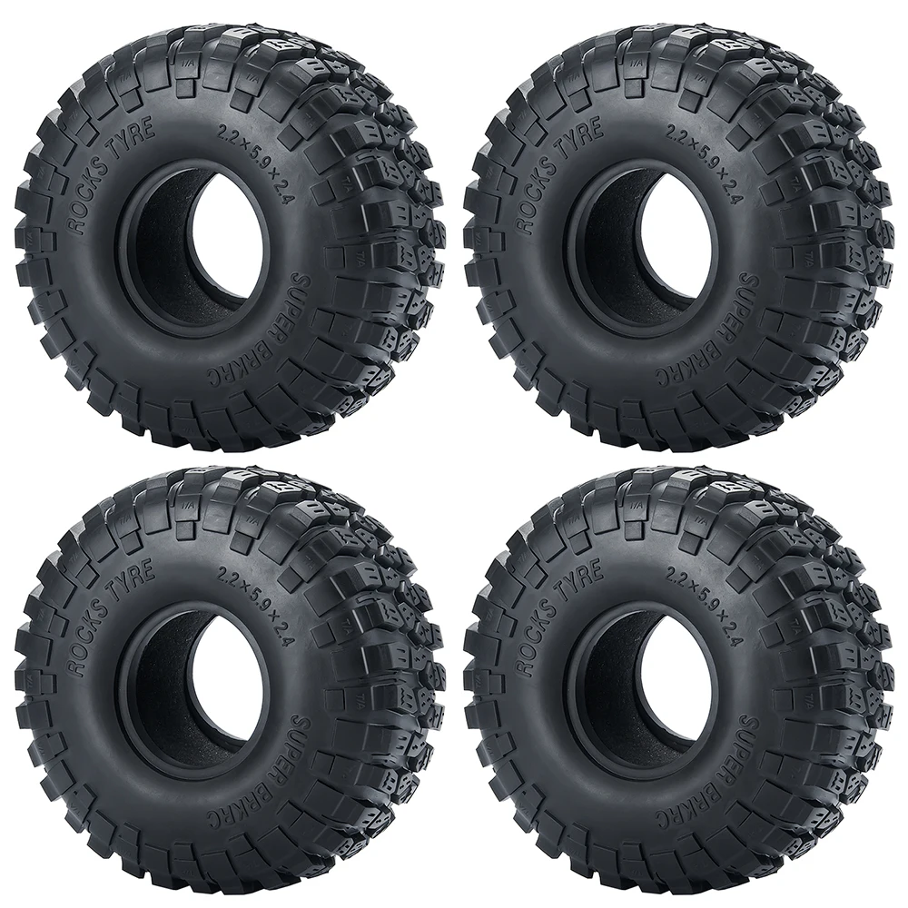 MIBIDAO 2.2" Wheel Tire 150mm Rubber Tyres For 1/10 TRX4 TRX6 Axial SCX10 90046 AXI03007 D90 Wraith RC Crawler Car
