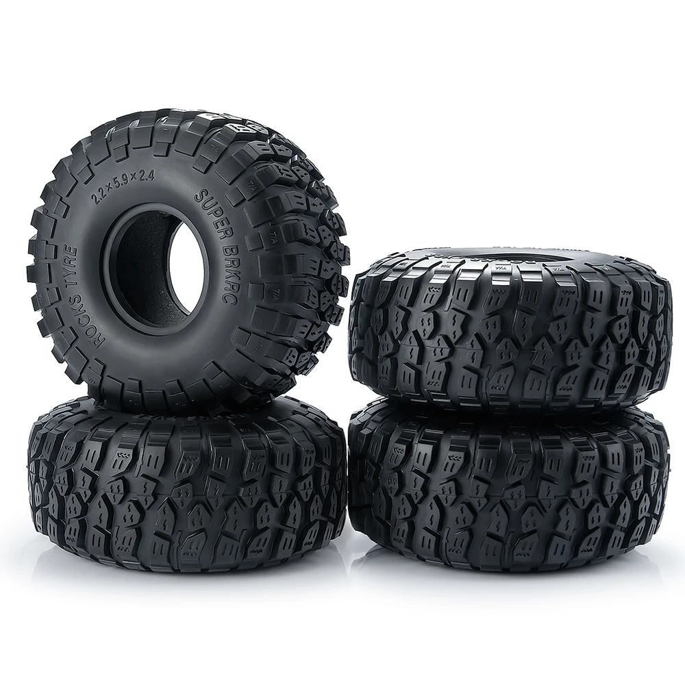 MIBIDAO 2.2" Wheel Tire 150mm Rubber Tyres For 1/10 TRX4 TRX6 Axial SCX10 90046 AXI03007 D90 Wraith RC Crawler Car