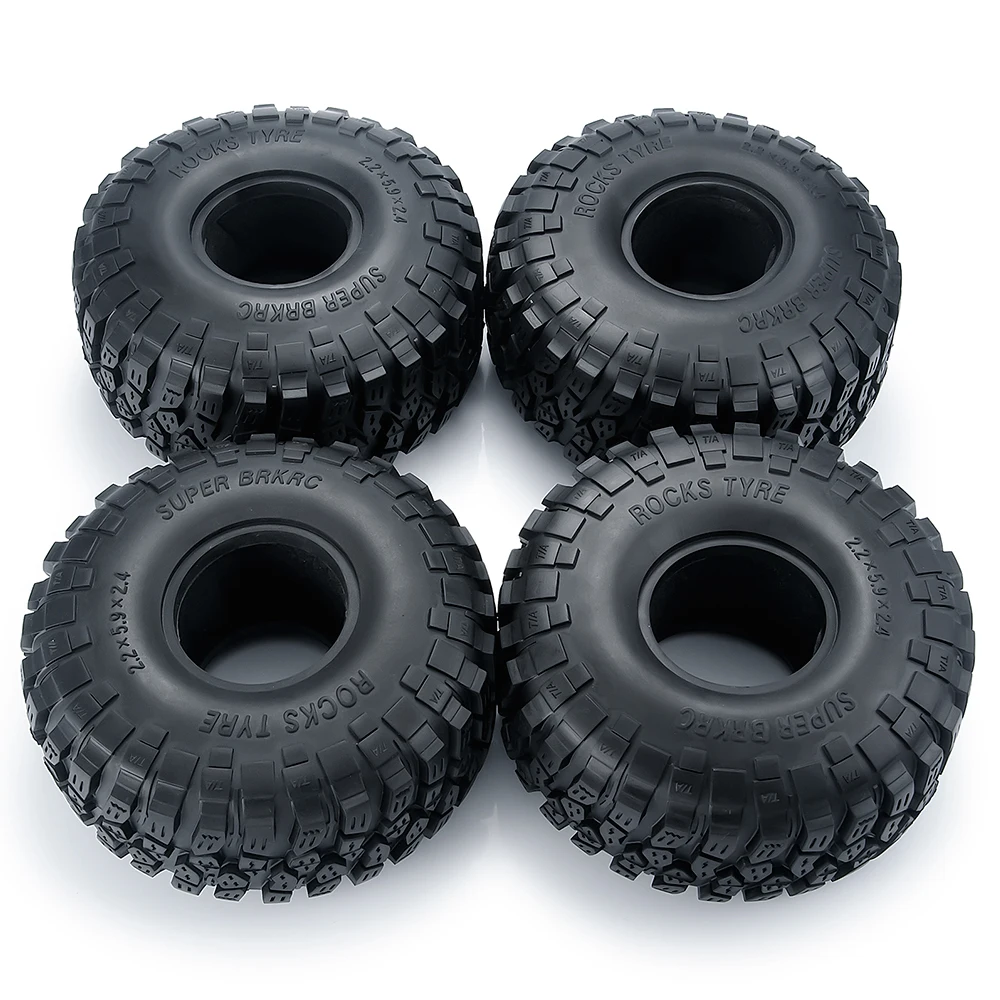 MIBIDAO 2.2" Wheel Tire 150mm Rubber Tyres For 1/10 TRX4 TRX6 Axial SCX10 90046 AXI03007 D90 Wraith RC Crawler Car