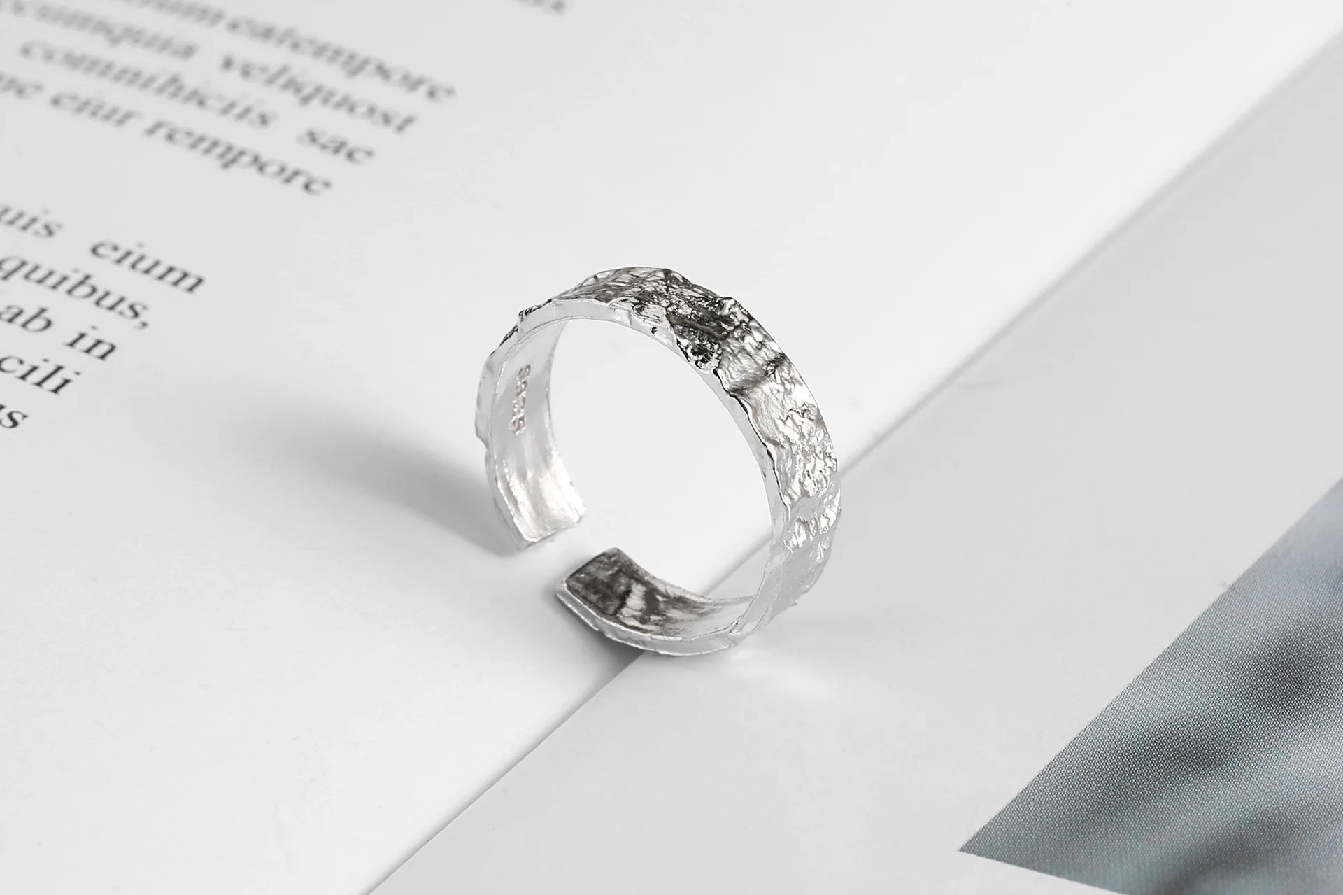 LIVVY Hot Sell Silver Color Geometry Rings For Women Adjustable Handmade Fashion Party Jewelry 2025 New Trendy