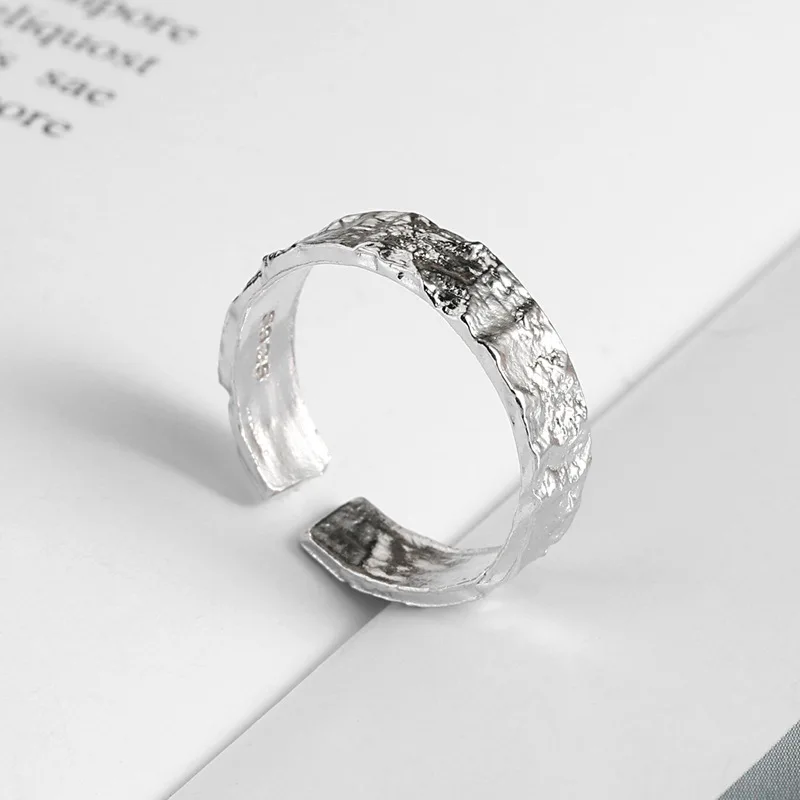 LIVVY Hot Sell Silver Color Geometry Rings For Women Adjustable Handmade Fashion Party Jewelry 2025 New Trendy