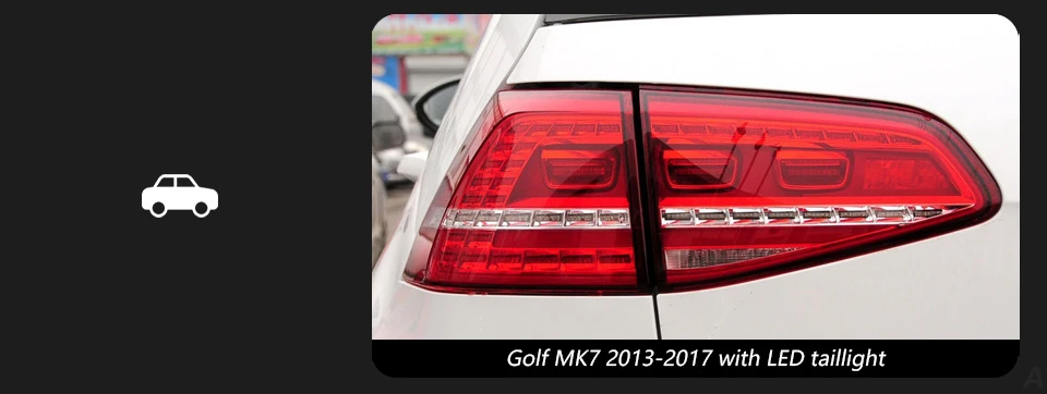 AKD Car Styling LED Tail Lamp for Volkswagen Golf 7 Hatchback Tail Light 2013-2020 Golf 7.5 MK7 Vii Rear Stop DRL Animation Brake Auto Accessories