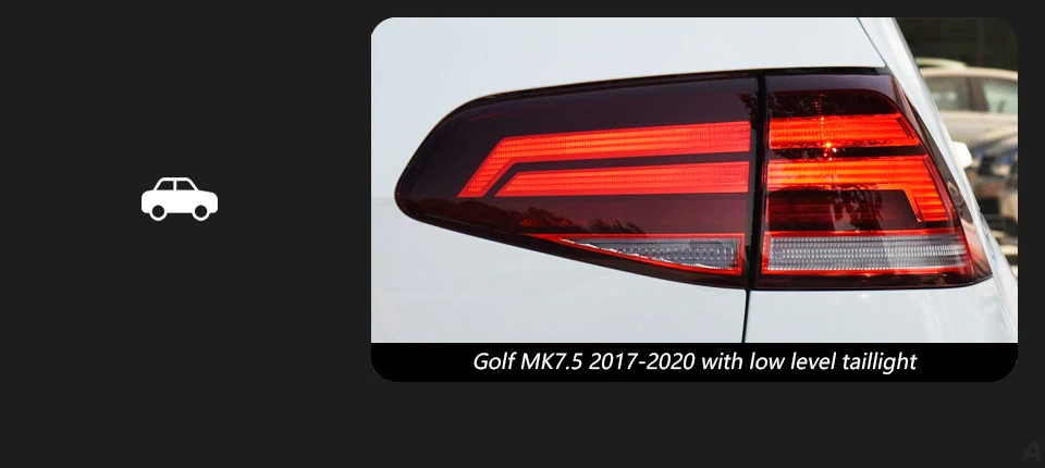AKD Car Styling LED Tail Lamp for Volkswagen Golf 7 Hatchback Tail Light 2013-2020 Golf 7.5 MK7 Vii Rear Stop DRL Animation Brake Auto Accessories