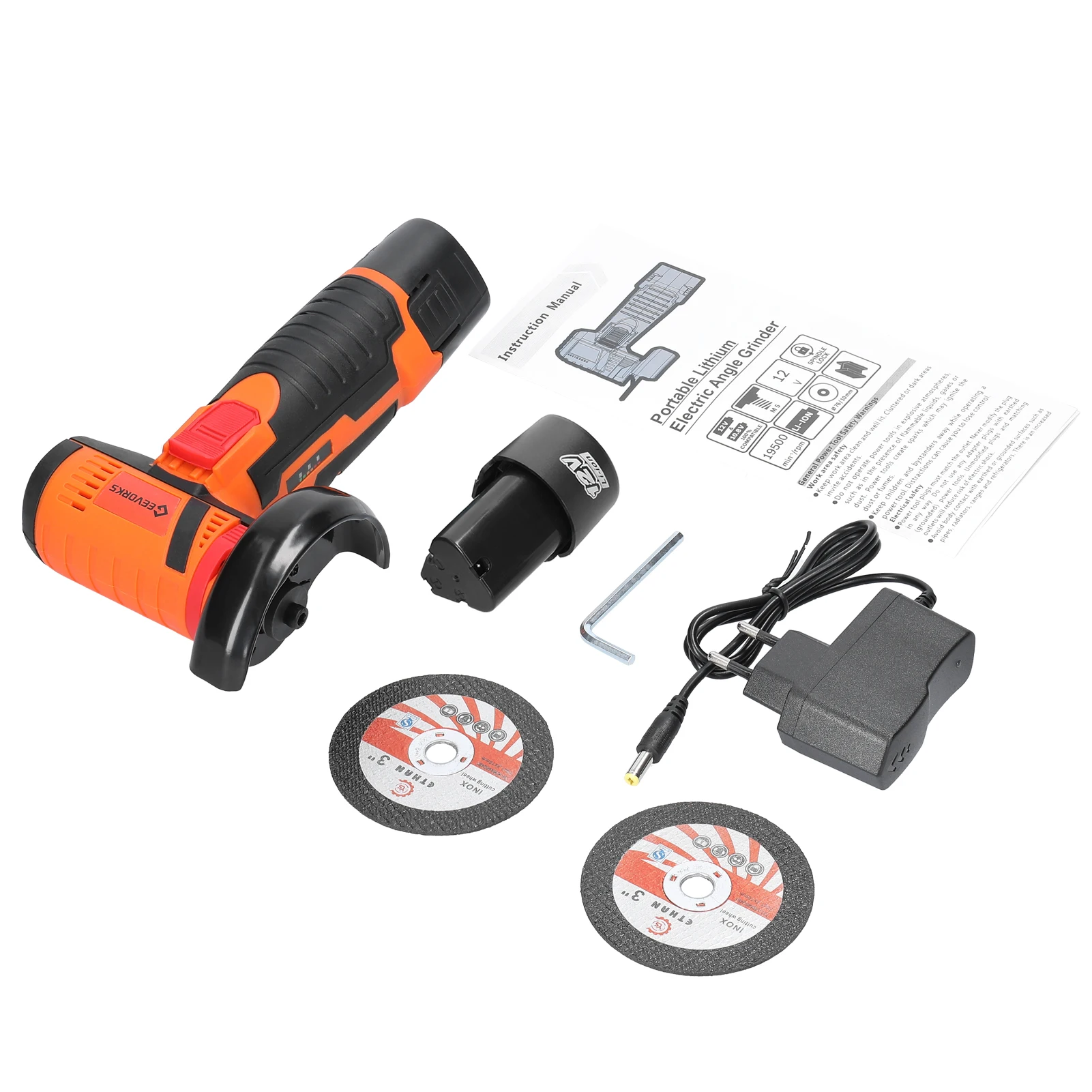 19500rpm Electric Grinding Tool Multifunctional Mini Grinder Handheld Cutter for Cutting Polishing Ceramic Tile Wood Stone Steel