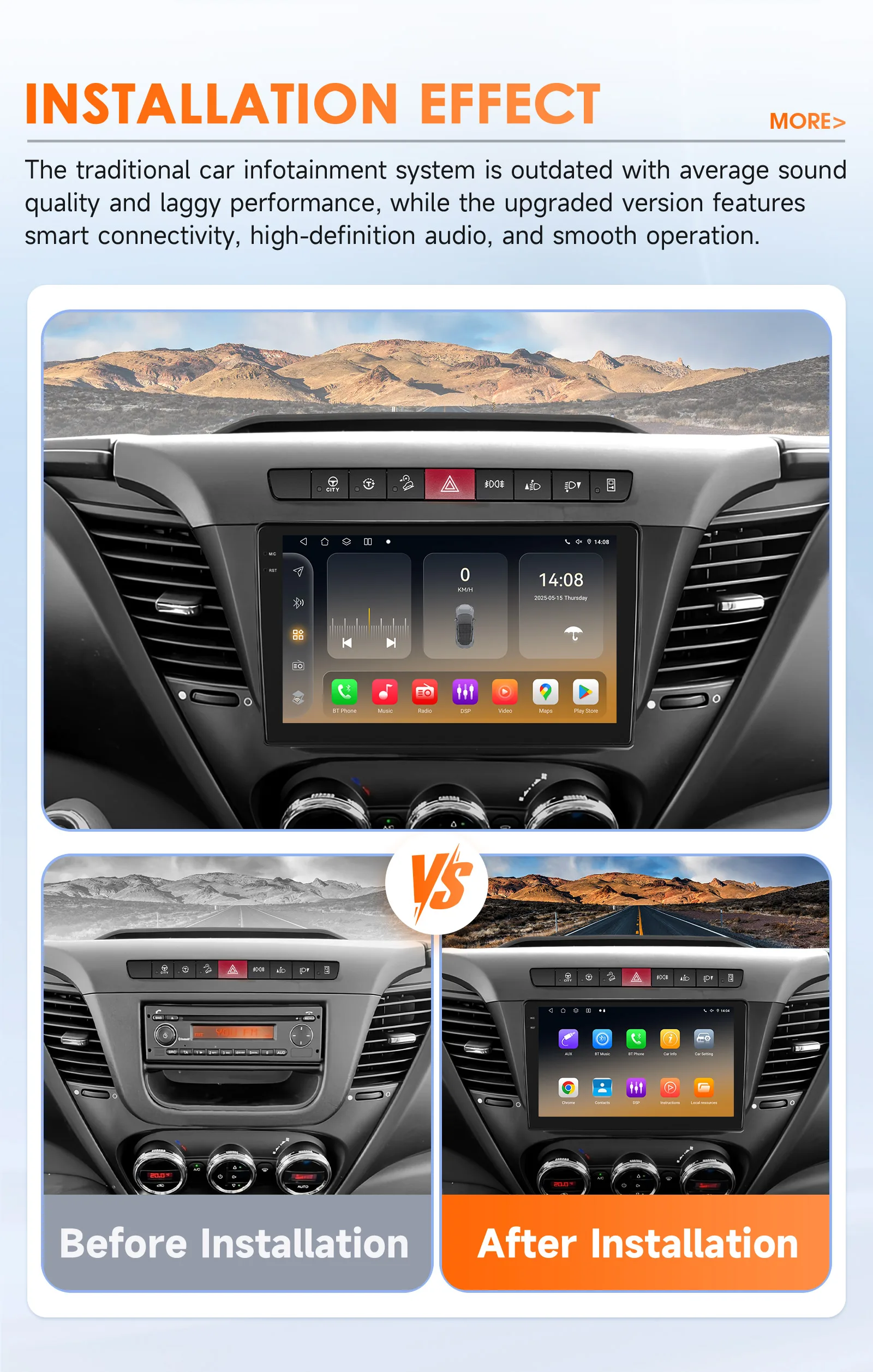 Hizpo 9" Android Auto Radio For Iveco Daily 2013 2014 2015 2016 2017 2018 2019 2020 2021 Carplay Car Multimedia Player GPS 2din