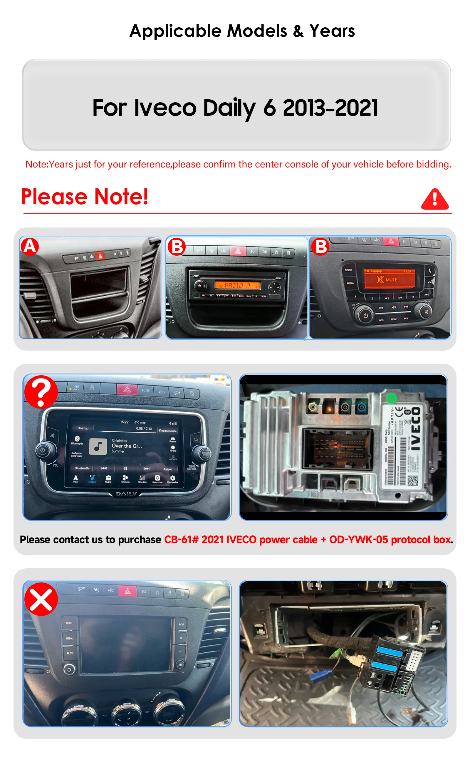 Hizpo 9" Android Auto Radio For Iveco Daily 2013 2014 2015 2016 2017 2018 2019 2020 2021 Carplay Car Multimedia Player GPS 2din