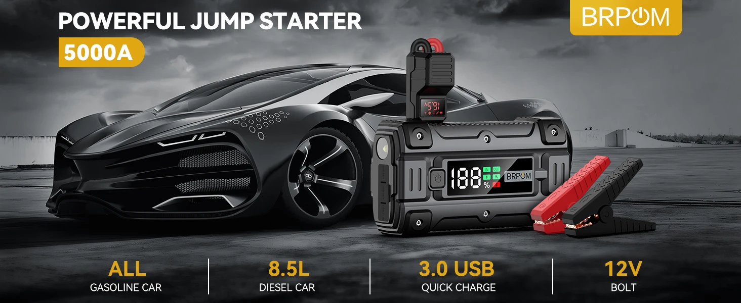 26800mAh 1500A peak Car Jump Starter Power Bank 12V Portable Car Battery Booster Charger Starting Device Petrol Diesel Car Starter