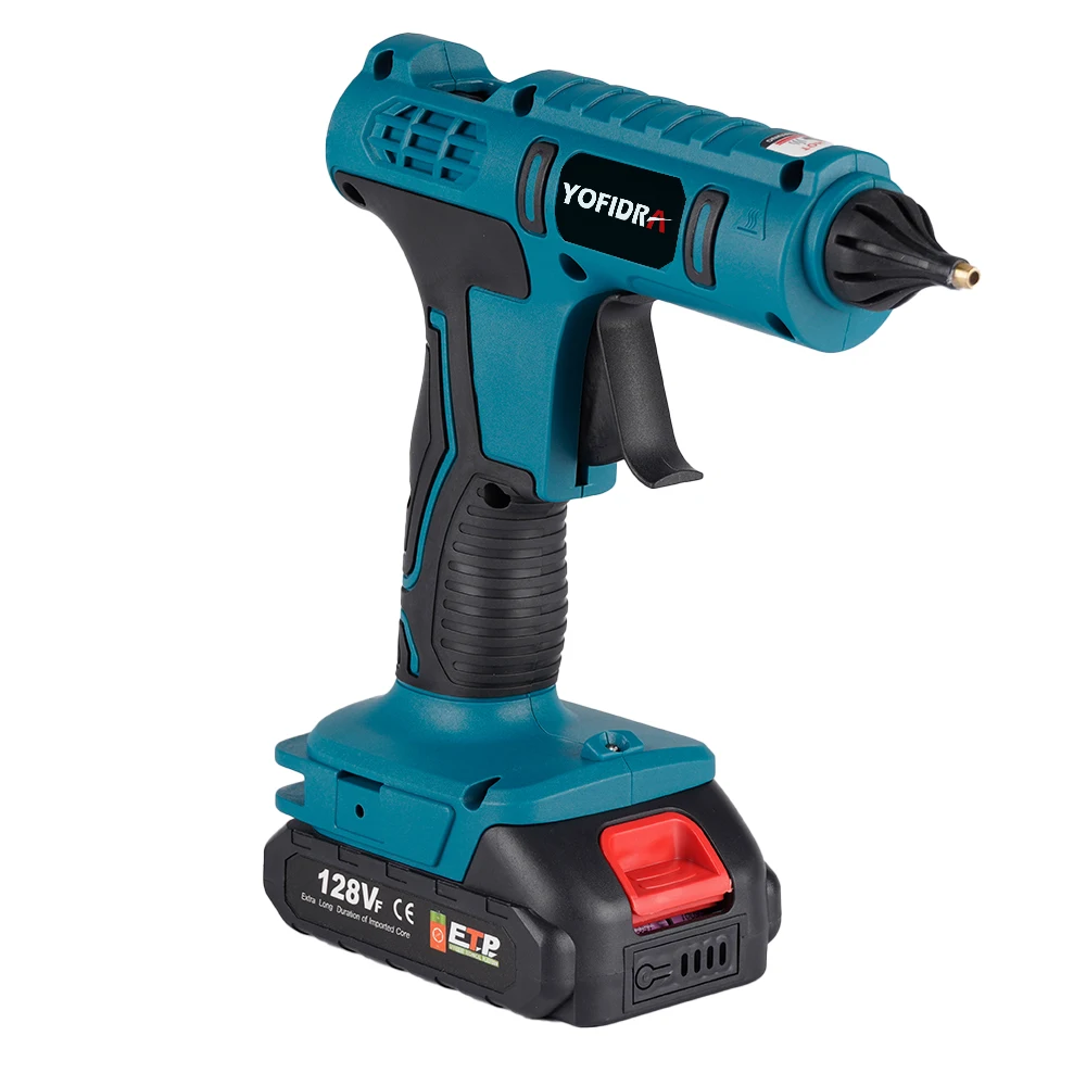 YOFIDRA 260° Hot Glue Gun 100W High Temperature Electric Mini Glue Guns Thermo Repair Power Tool For Makita 18-21V Battery Pin