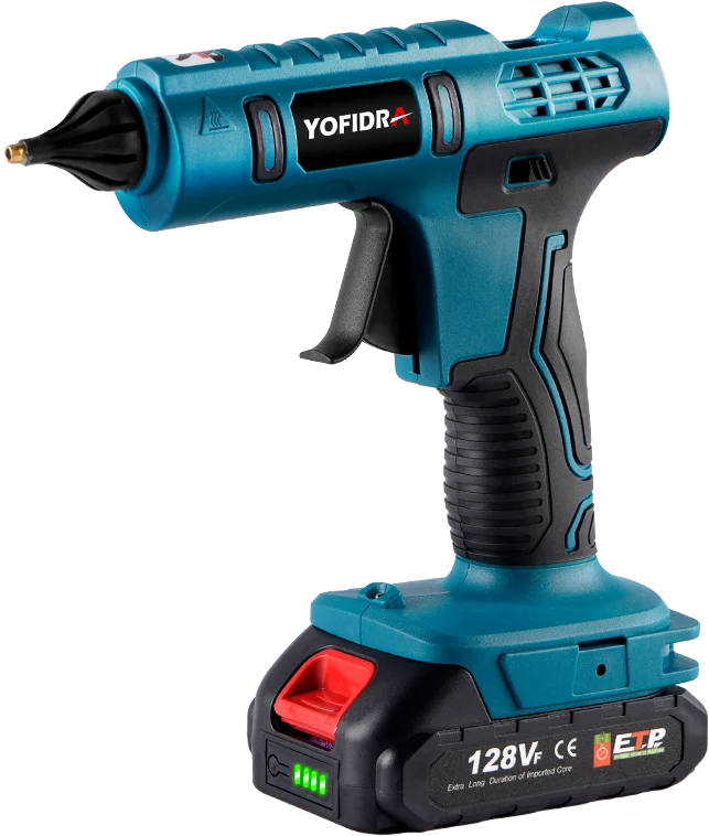 YOFIDRA 260° Hot Glue Gun 100W High Temperature Electric Mini Glue Guns Thermo Repair Power Tool For Makita 18-21V Battery Pin