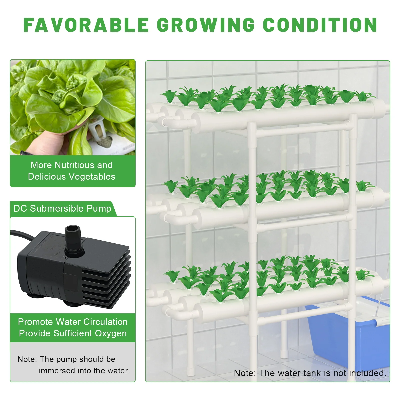 Food-grade hydroponic grow kit soilless cultivation 108 planting points for garden Vegetable Tool