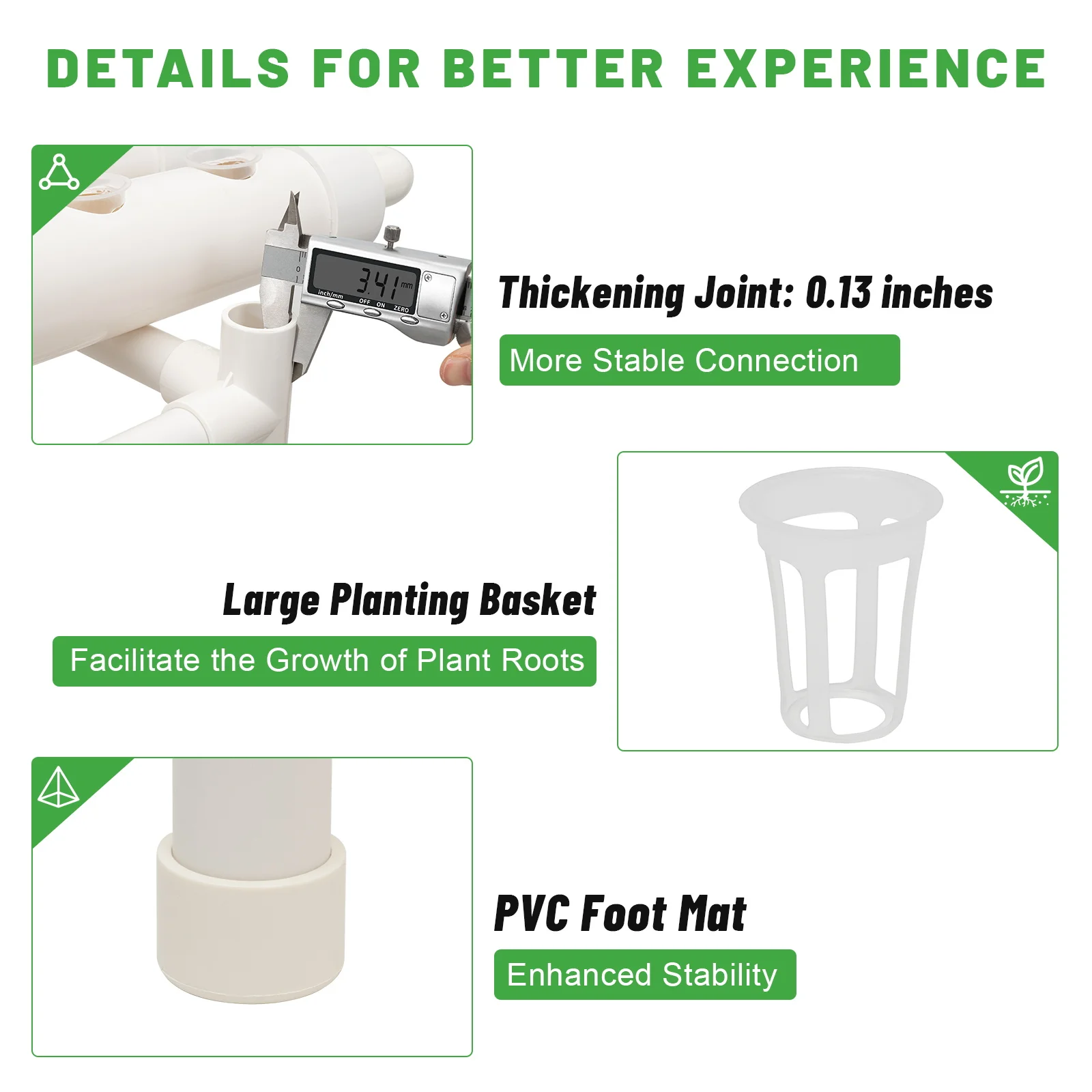 Food-grade hydroponic grow kit soilless cultivation 108 planting points for garden Vegetable Tool