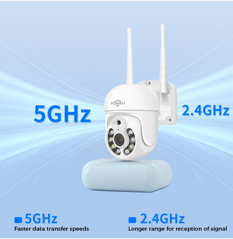 Hiseeu 3/5MP 10.1" Monitor 10CH NVR CCTV IP Camera Surveillance System Set Night Vision P2P Wireless Security PTZ Cameras Kit ﻿