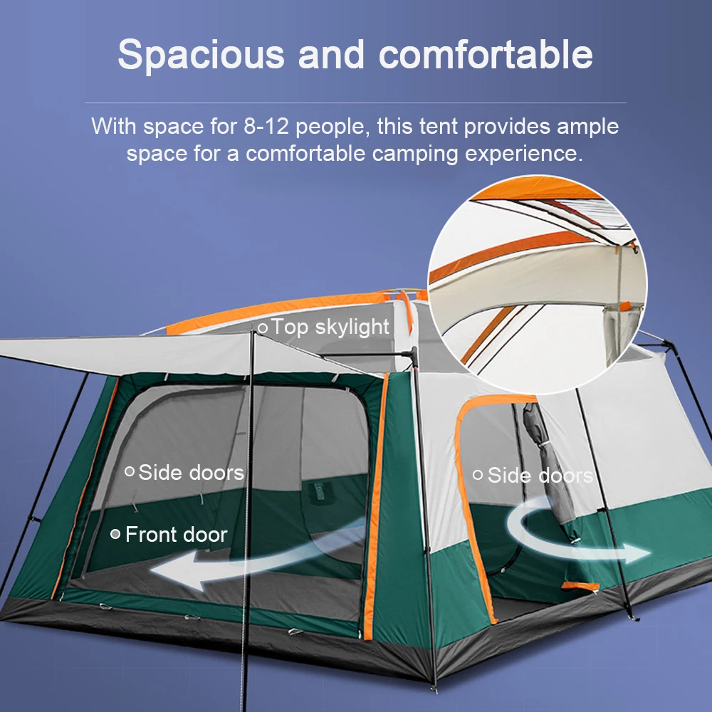 Outdoor Travel Camping Tent Waterproof Tent Portable Rainproof Sunshine-proof Tent Fishing Hiking Sunshine Shelter