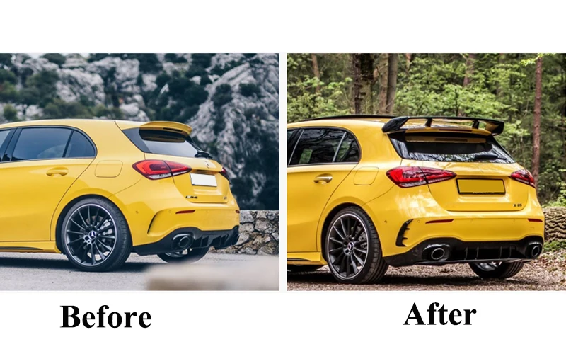 MagicKit For Mercedes 'AMG A45 Style Look' A Class A35 W177 Carbon Look Boot Roof Spoiler