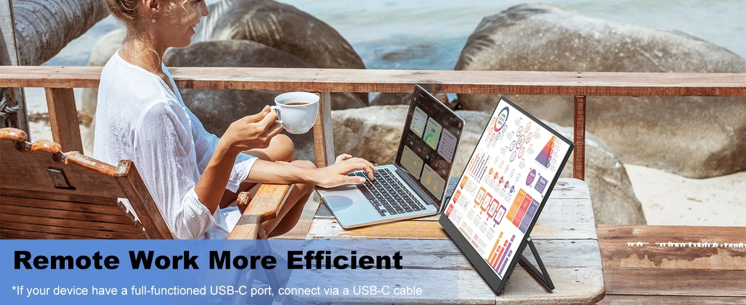 UPERFECT 2K 144Hz Portable Monitor 17.3 Inch 400Nits 2560x1440P IPS Screen For Gaming Travel Laptop PC PS4/5 Switch HDR Display