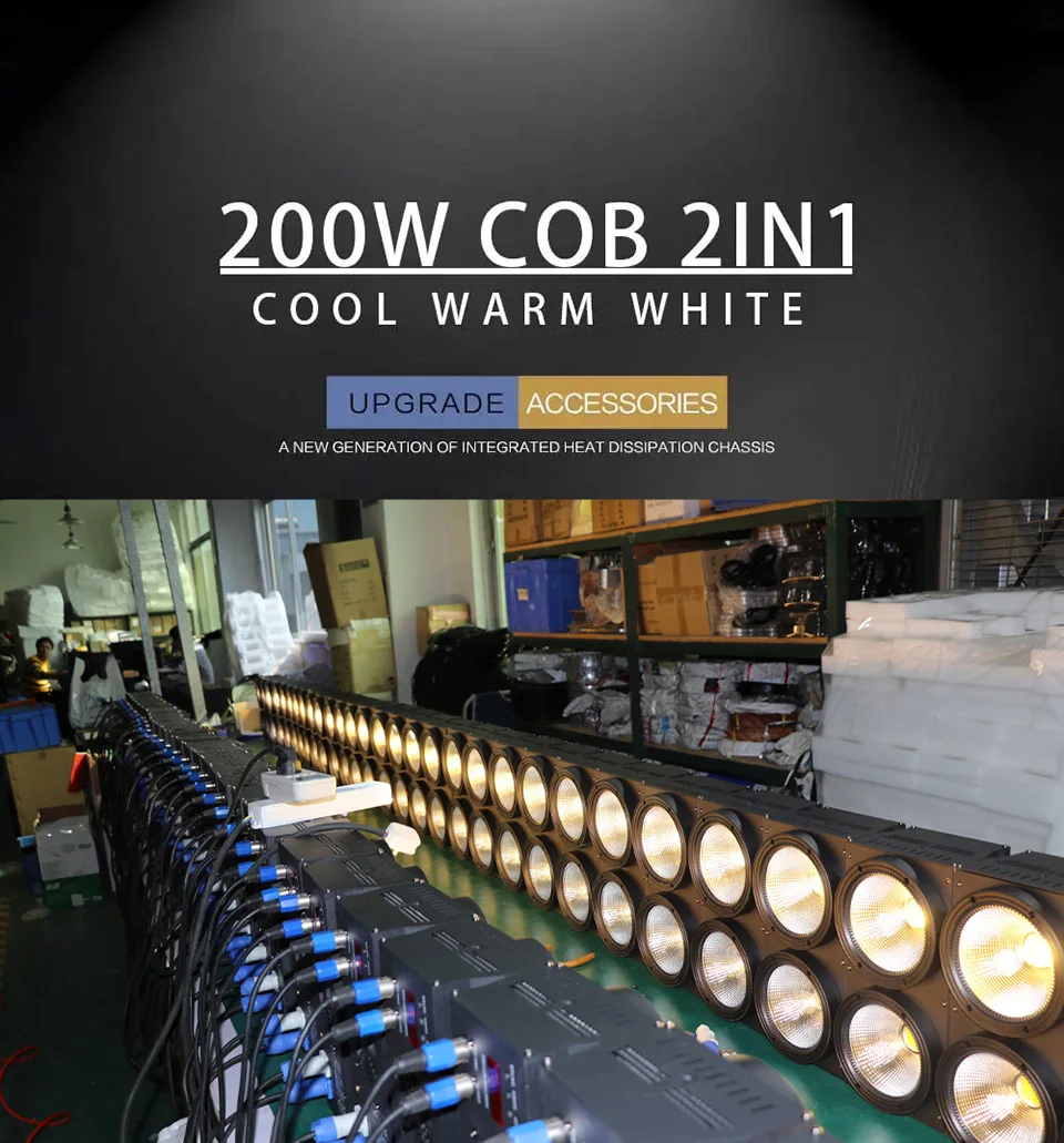 220W 2eyes LED COB DMX Flood Blinder christmas Lights Cool Warm White DJ audience Stage Lighting Effect Disco Bar Wedding Party