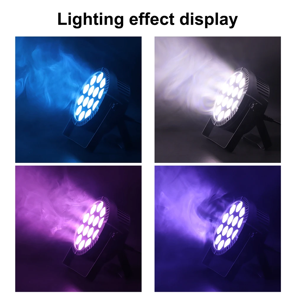 U'King 4PCS 14LED Par Light 4in1 RGBW Effect Stage Light DMX512 4/8CH Voice Control Automatic Mode Party Light for Bar KTV Disco