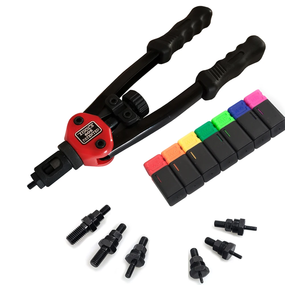 ALLSOME BT-605 Riveter Nut Guns Auto rivet tool 12" Riveter Nut tool Hand Insert Rivet Nut Tool Manual Mandrels M3 M4 M5 M6 M8