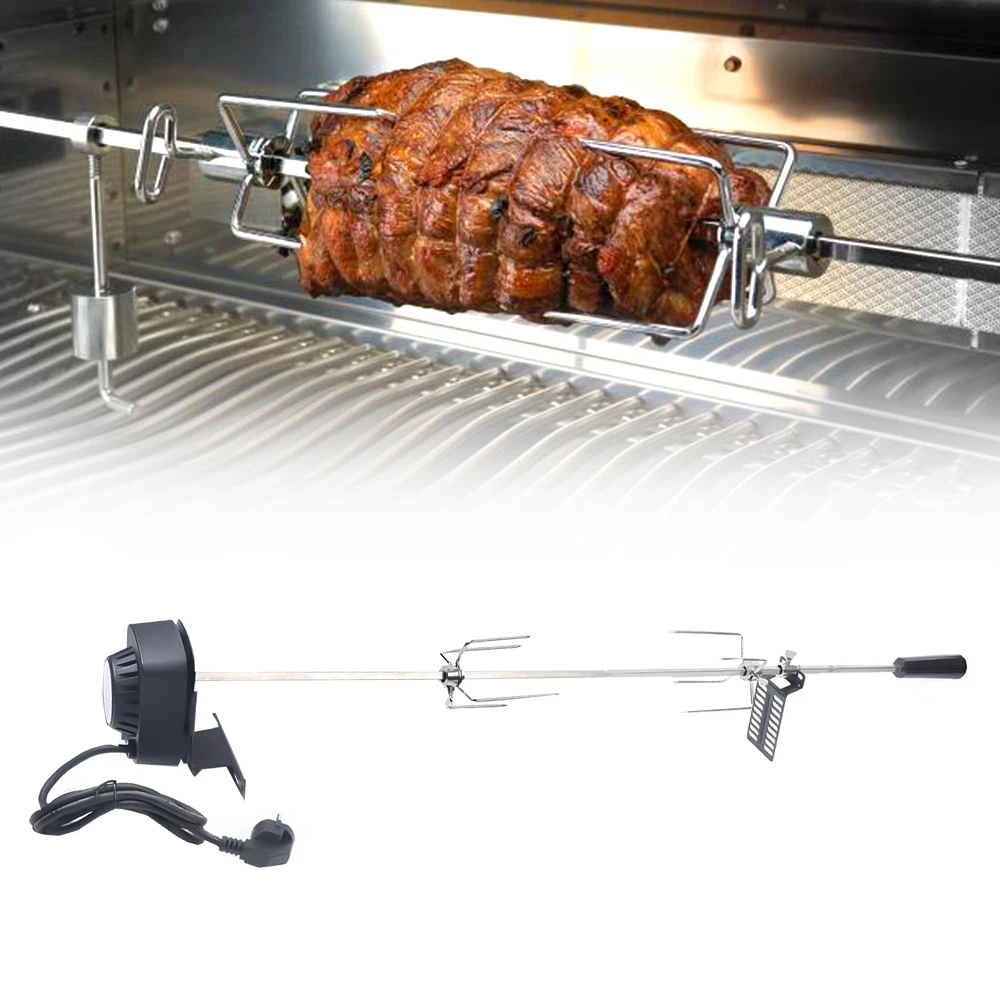 Electric BBQ Grill Rotisserie Kit Automatic Roasting Rod Outdoor Camping Barbecue Grilling Rotisserie Kit