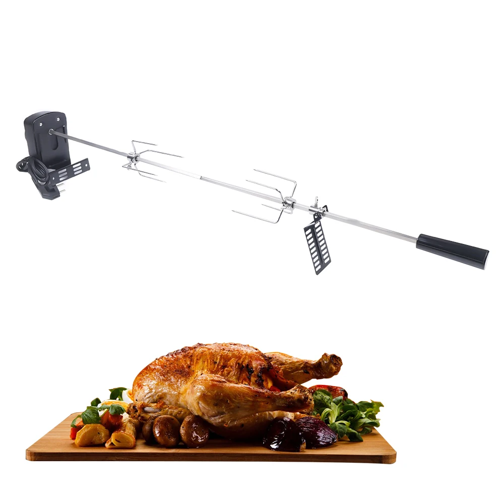 Electric BBQ Grill Rotisserie Kit Automatic Roasting Rod Outdoor Camping Barbecue Grilling Rotisserie Kit