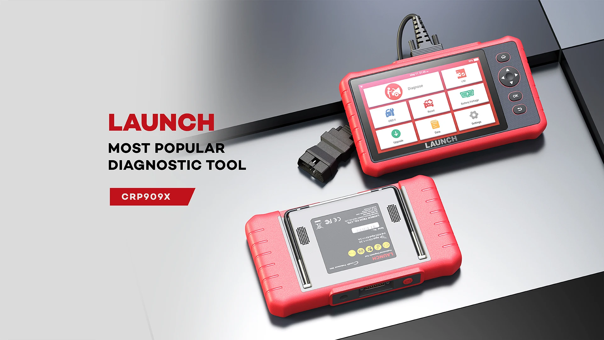 LAUNCH X431 CRP909X OBD2 Scanner Automotive Tools Car Diagnostic Tools Auto OBD Code Reader Free Shipping Diagnostic Auto