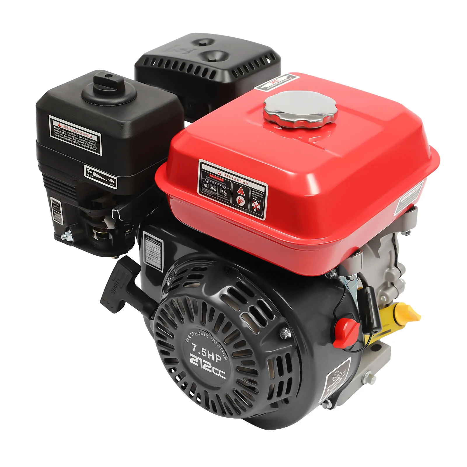 4 Stroke Petrol Gasoline Engines 1 Cylinder Air Cooling 7.5HP Kart Engine Strong Power Rotavator Pressure Washer Engine 5100W/40