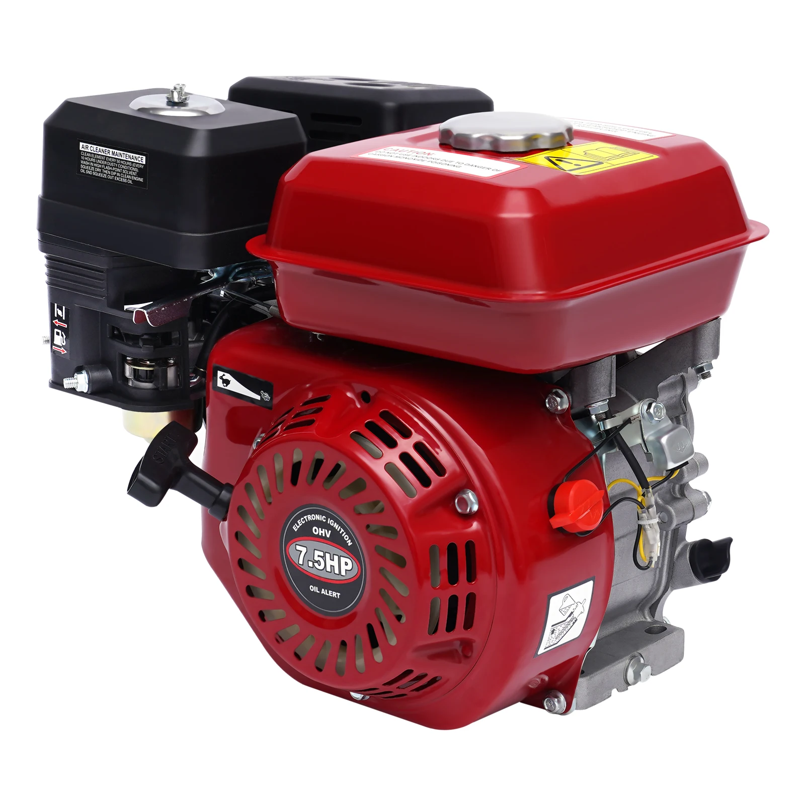 4 Stroke Petrol Gasoline Engines 1 Cylinder Air Cooling 7.5HP Kart Engine Strong Power Rotavator Pressure Washer Engine 5100W/40