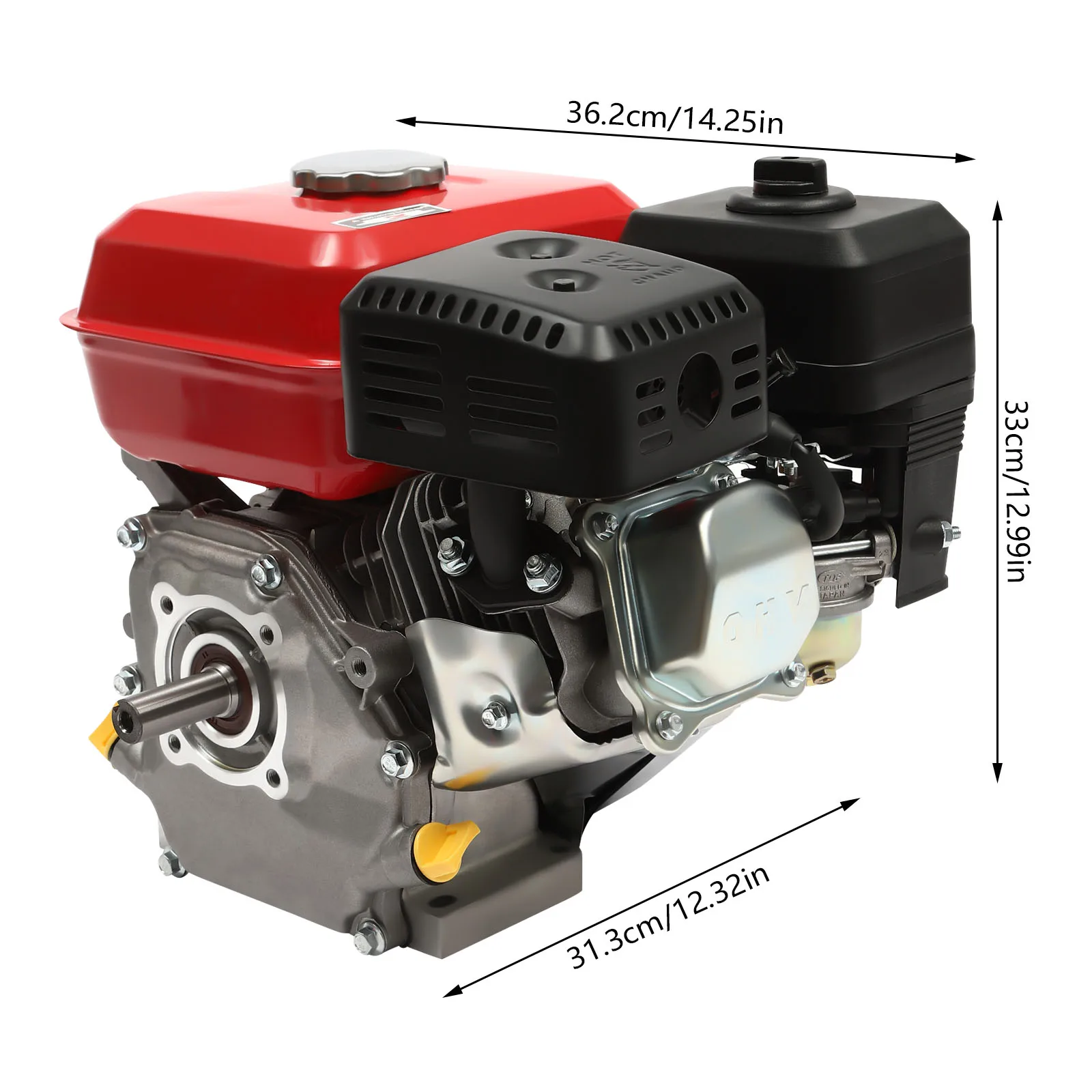 4 Stroke Petrol Gasoline Engines 1 Cylinder Air Cooling 7.5HP Kart Engine Strong Power Rotavator Pressure Washer Engine 5100W/40