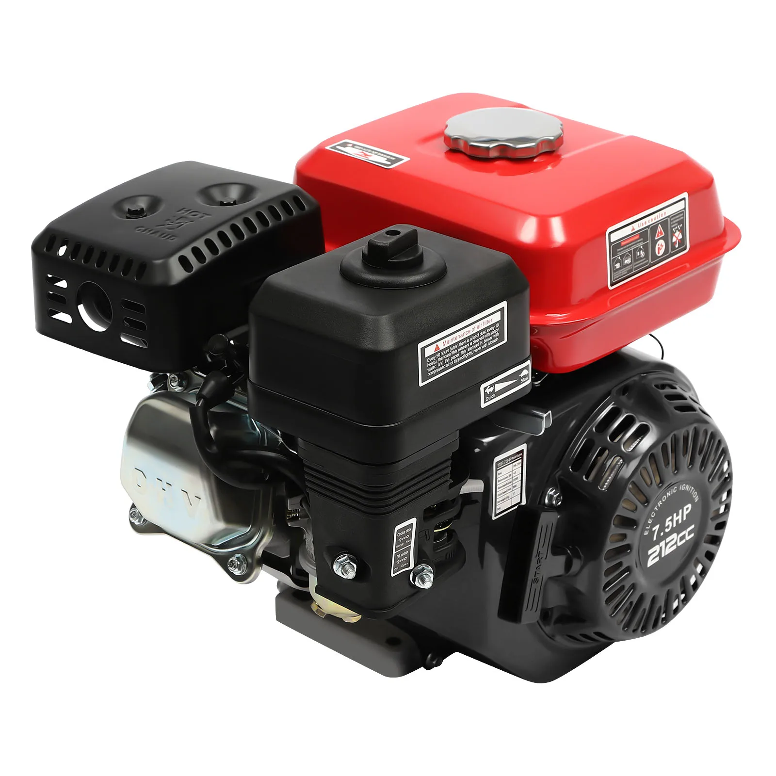 4 Stroke Petrol Gasoline Engines 1 Cylinder Air Cooling 7.5HP Kart Engine Strong Power Rotavator Pressure Washer Engine 5100W/40