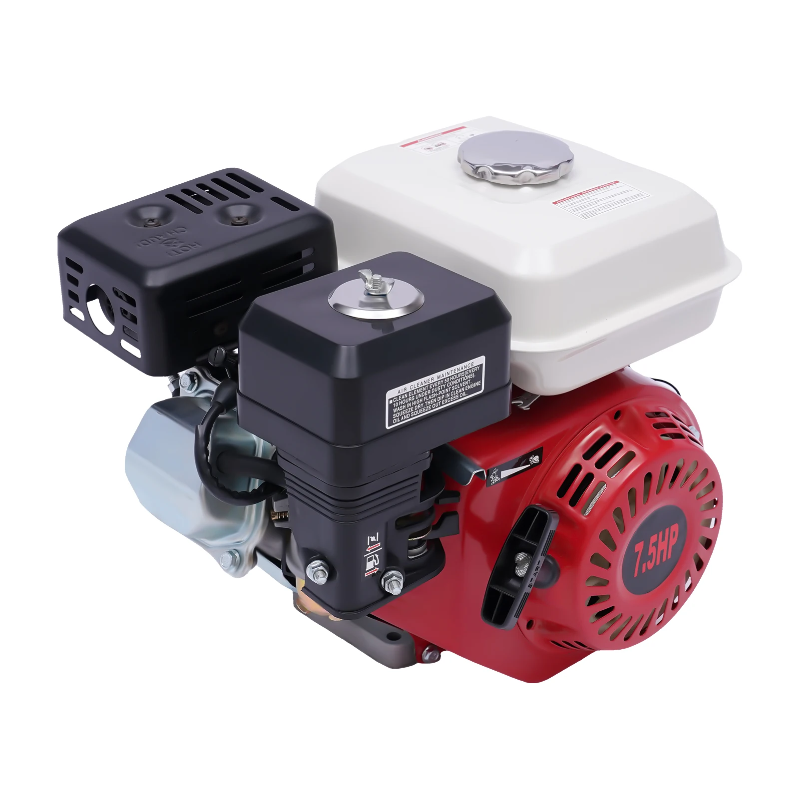 4 Stroke Petrol Gasoline Engines 1 Cylinder Air Cooling 7.5HP Kart Engine Strong Power Rotavator Pressure Washer Engine 5100W/40