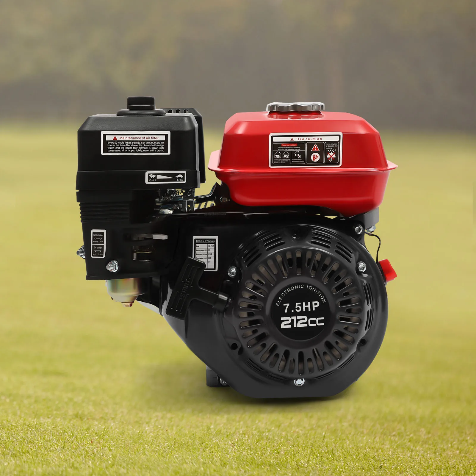 4 Stroke Petrol Gasoline Engines 1 Cylinder Air Cooling 7.5HP Kart Engine Strong Power Rotavator Pressure Washer Engine 5100W/40