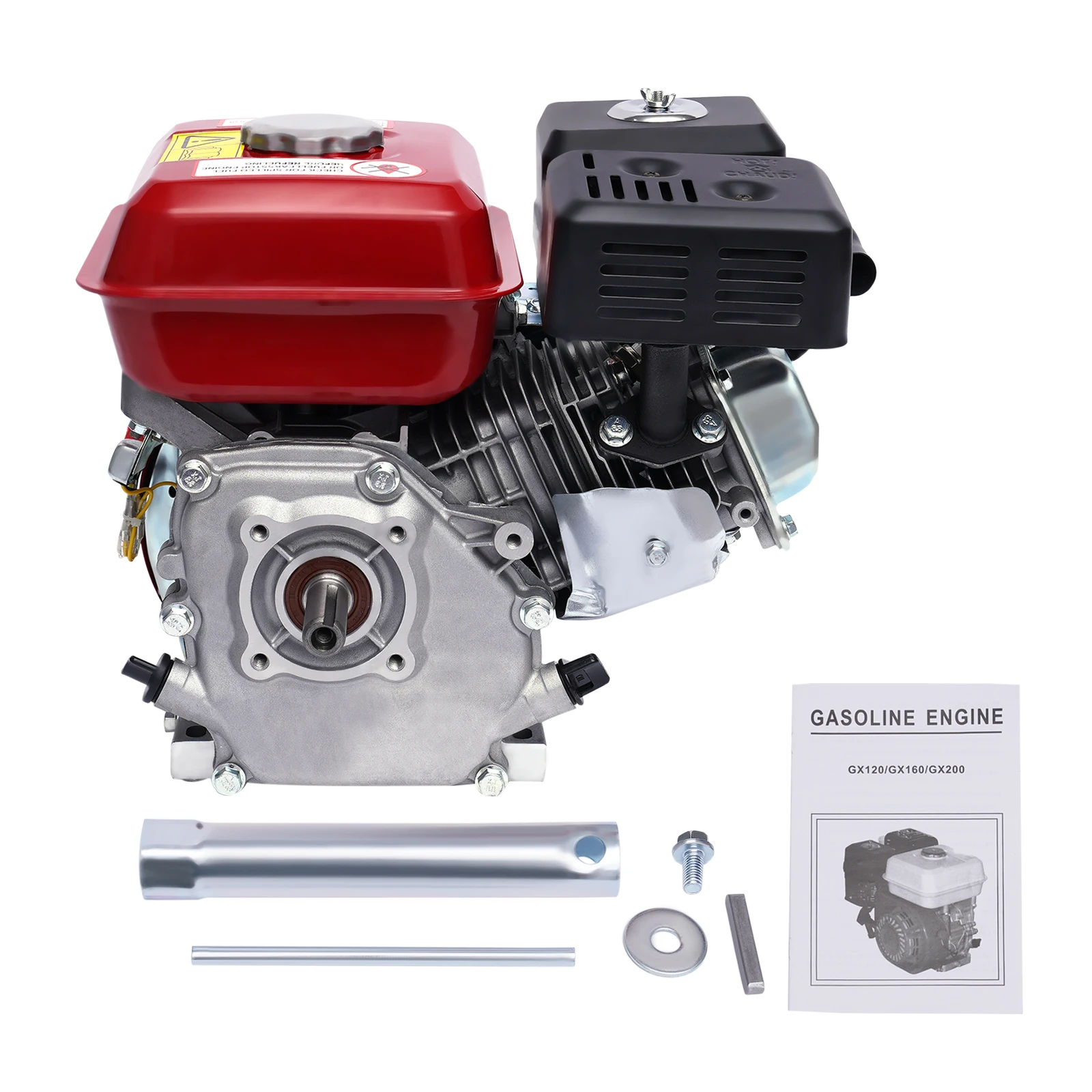 4 Stroke Petrol Gasoline Engines 1 Cylinder Air Cooling 7.5HP Kart Engine Strong Power Rotavator Pressure Washer Engine 5100W/40