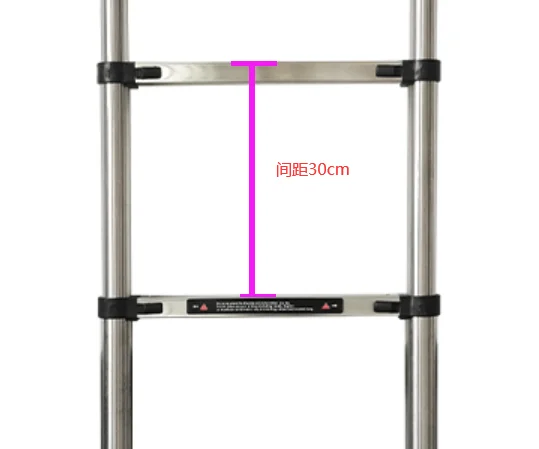Telescoping Ladder 4.4M Newest Stainless Steel Heavy Duty Portable Compact Ladder with Hooks 14.5FT Multi Purpose Collapsible