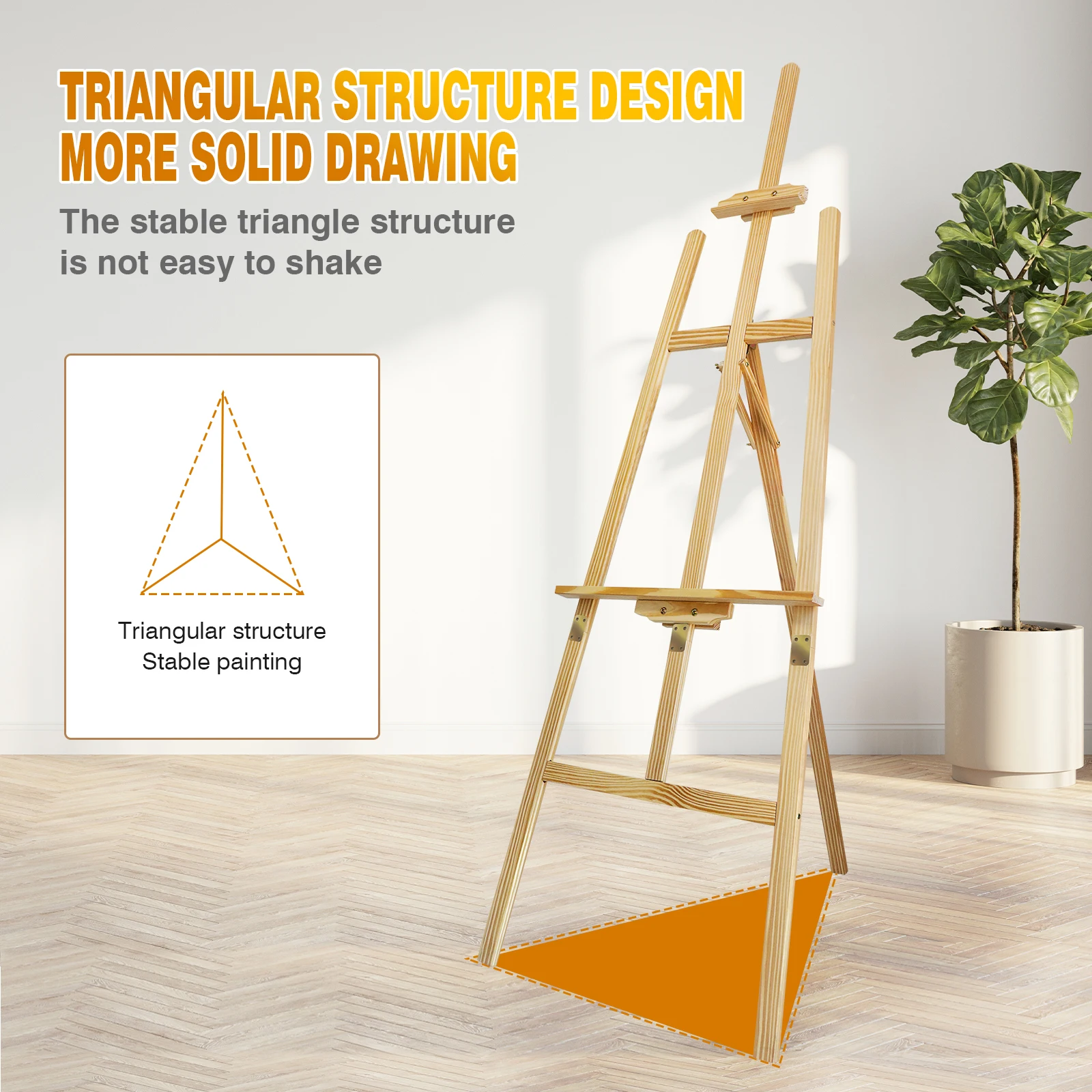 DayPlus Artist Easel,Wooden A-Frame Easel,Adjustable Drawing Holder,Canvas Stand, Stand for Painting,Sketch,Wedding,Exhibition