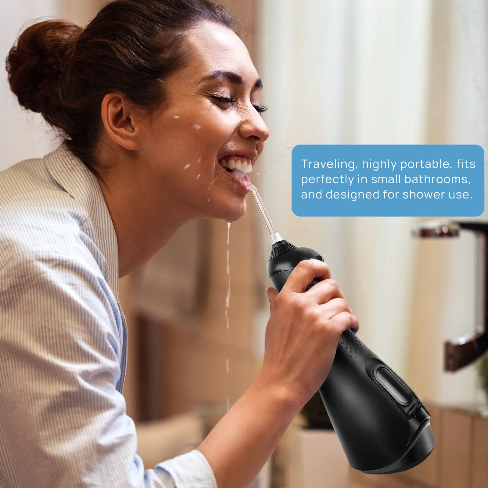 VickyHome Water Flosser Dental Oral Irrigator Fairywill Cordless 6 Jet Tips Rechargeable Water Flosser Cordless 3 Mode Cleaner